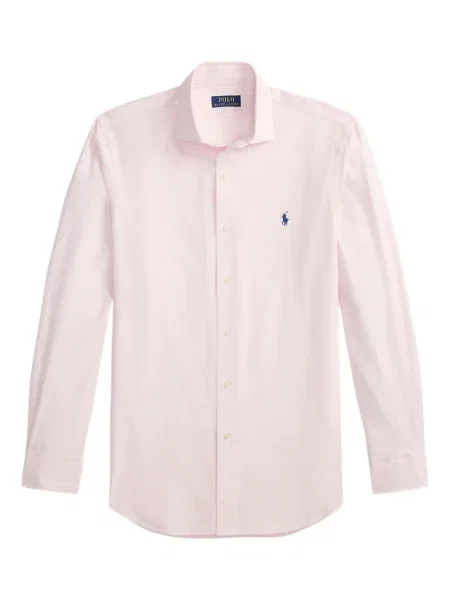 Dlouhá pruhovaná s límcem kšiltovka Polo Ralph Lauren modrá