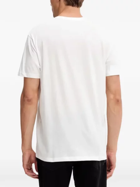 Tricou Armani Exchange cu autograf alb