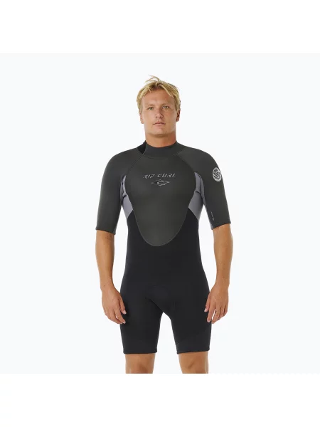 Costum de înot pentru bărbați Rip Curl Omega mm Back Zip Springsuit grey gri
