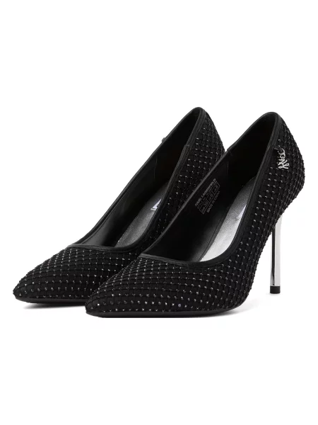 Karl Lagerfeld Lodičky Sarabande Mesh-Pumps mit Edelsteinen čierna