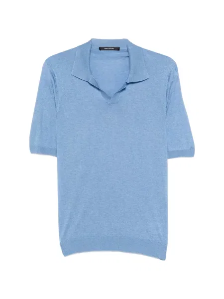 Tricou Tagliatore cu decolteu în V albastru