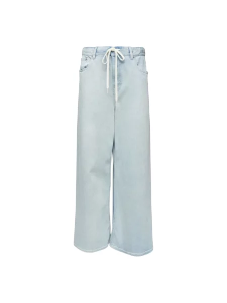 Szerokie jeansy Mm6 Maison Margiela niebieskie