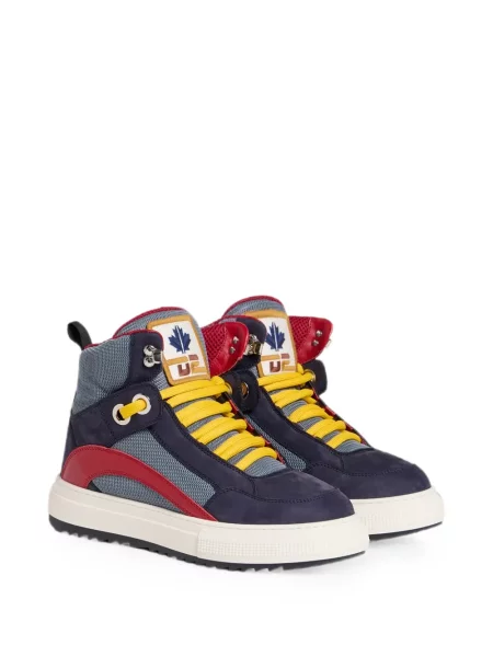 Fűzős csipkés sneaker Dsquared2 kék