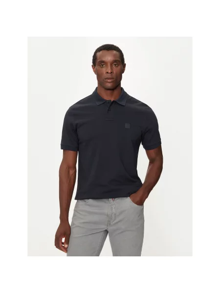 Boss Polo majica Passenger Mornarsko Slim Fit modra