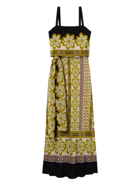 Rochie maxi La Doublej cu model floral cu imagine de costum roz