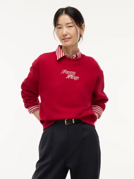 TOMMY HILFIGER Mikina krémová červená