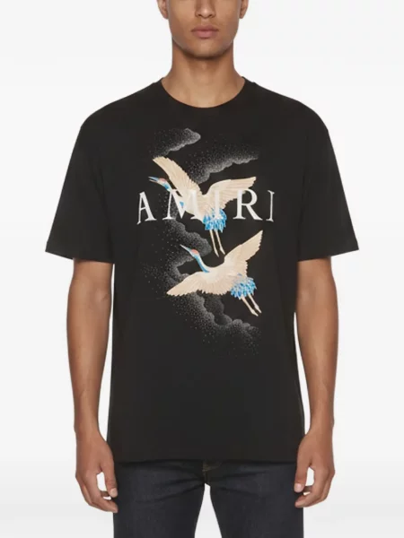Tricou Amiri cu imagine negru