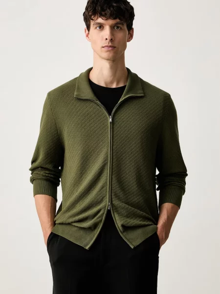 BOSS cardigan pentru bărbați din H-Loretti verde