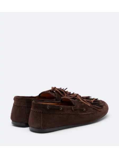 Pantofi loafer Isabel Marant din piele de căprioară maro