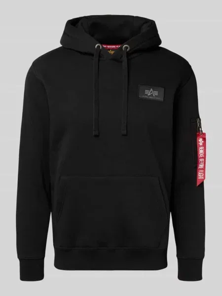 Alpha Industries Bluza nierozpinana Mężczyźni jednolity M czarny