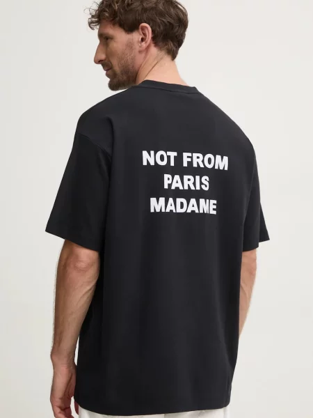 Tričko Drôle de Monsieur Le T-Shirt Slogan s potiskem černá