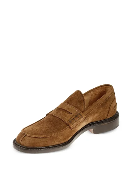 Pantofi loafer Tricker's din piele de căprioară maro