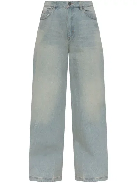 Pantaloni Adidas din piele albastru