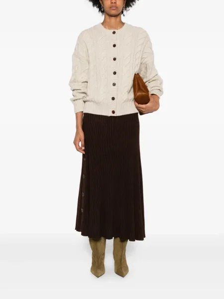 Cardigan Eric Bompard tricotate cu decolteu rotund