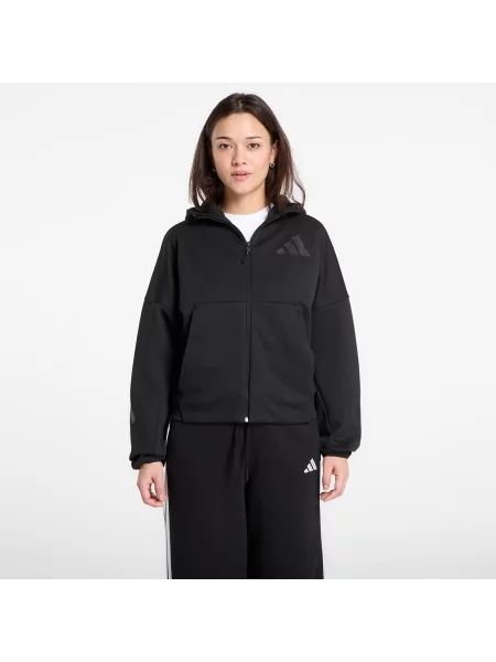 Mikina adidas Z.N.E. Full-Zip Hoodie Black M černá