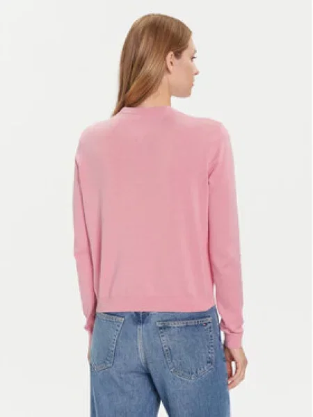Tommy Jeans pulover bombažen roza