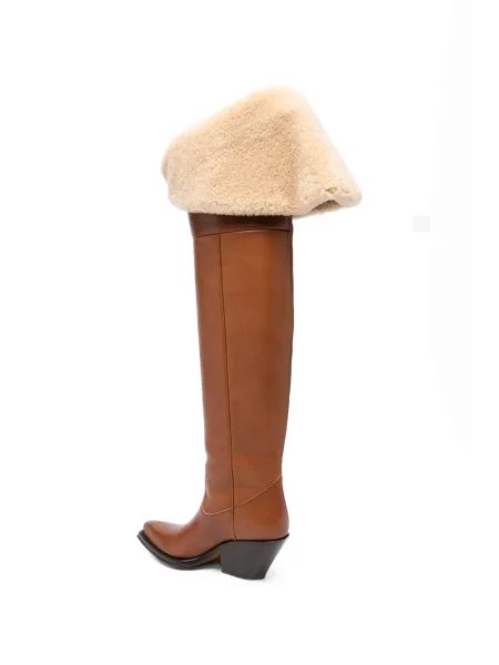 Botine Chloé din piele maro