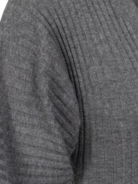 Rochie Brunello Cucinelli tricotate cu decolteu în V gri