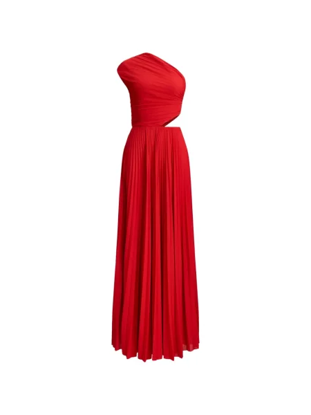 Rochie maxi Ralph Lauren Collection cu un umăr gol roșu