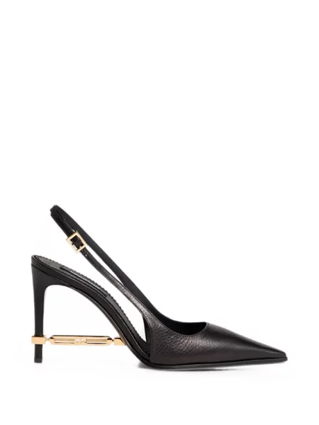Pantofi cu toc Dsquared2 slingback negru
