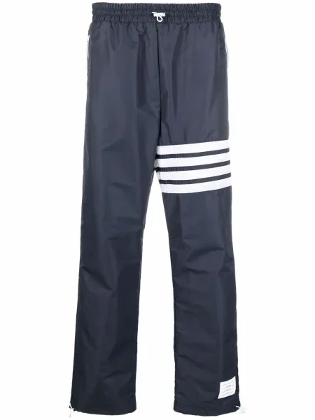 Pantaloni Thom Browne cu dungi albastru