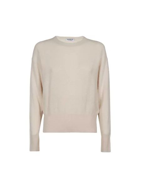 Sweter Dondup wełniany z długim rękawem beżowy