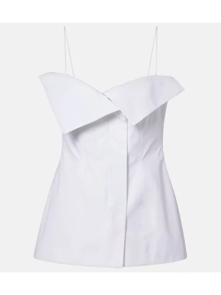 Top Fforme popelinowy biały