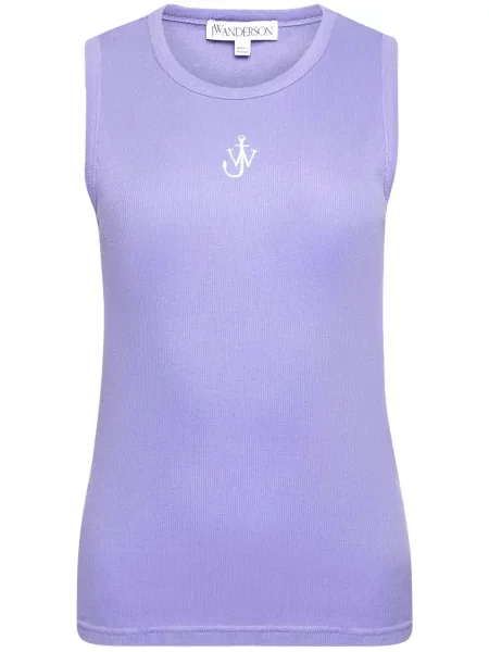 Top Jw Anderson cu broderie violet