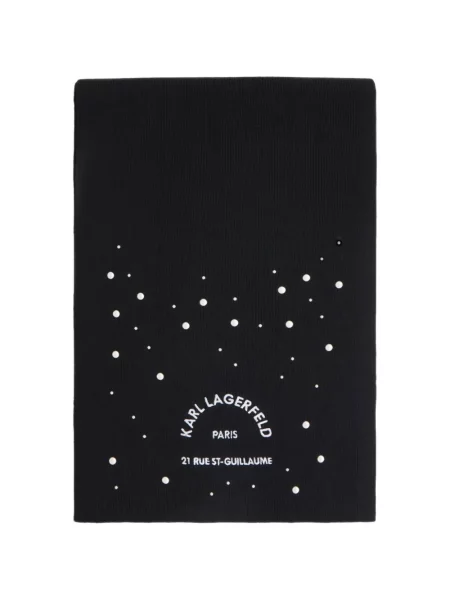 Fular Karl Lagerfeld cu perle negru