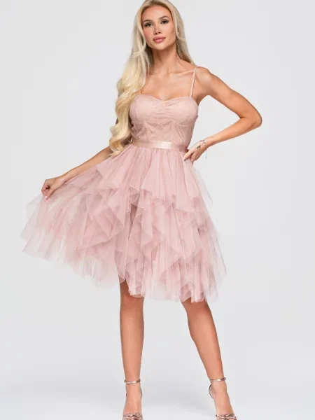 Rochie de cocktail Edoti din dantelă