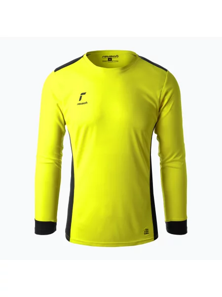 Tricou de portar pentru bărbați Reusch Match Longsleeve Padded safety yellow/black negru