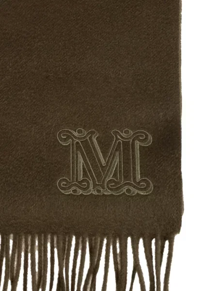 Fular Max Mara cu broderie verde
