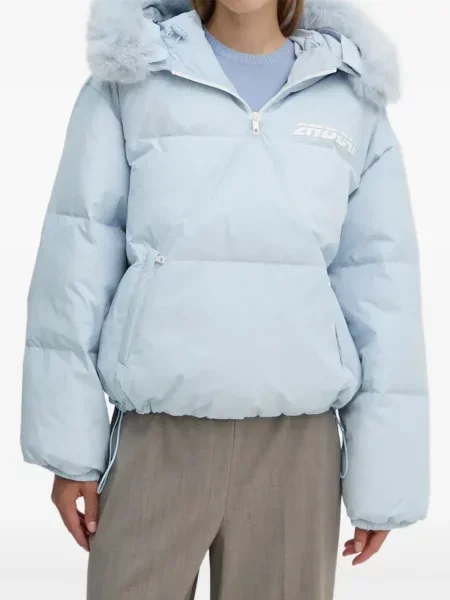 Patentni zatvarač na pola jakna Day Birger Et Mikkelsen s kapuljačom plava