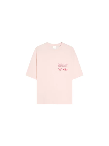 Bershka Tricou roz pastel roșu
