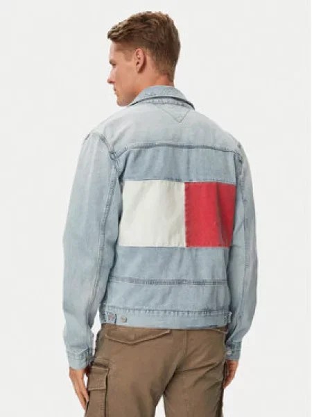 Tommy Jeans Átmeneti dzseki Ryan / piros / fehér világoskék