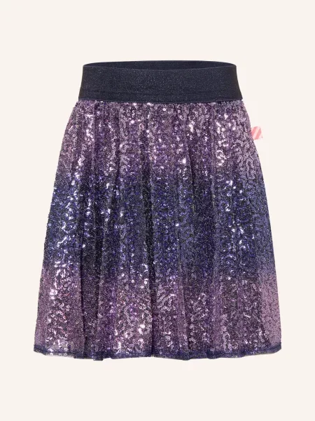 Billieblush Síťovaná Sukně S Flitry tmavě / fialová modrá