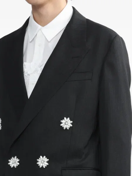 Sacou Simone Rocha cu model floral gri