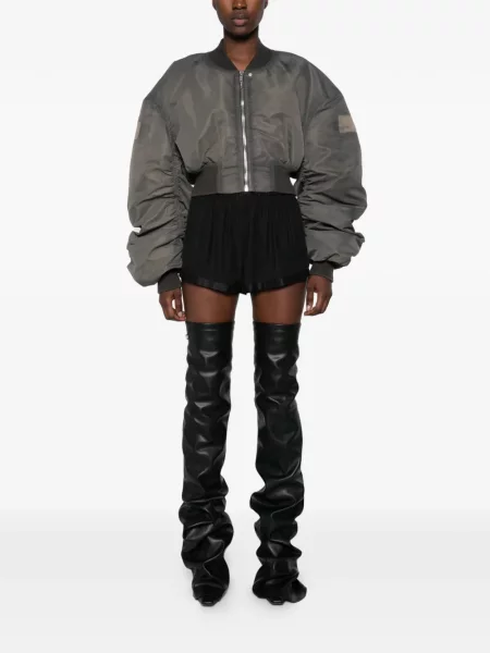 Geacă bomber Rick Owens cu volane gri
