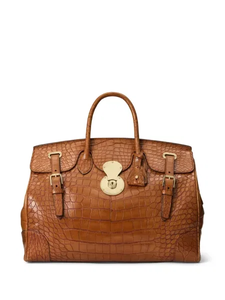 Geantă shopper Ralph Lauren Collection maro
