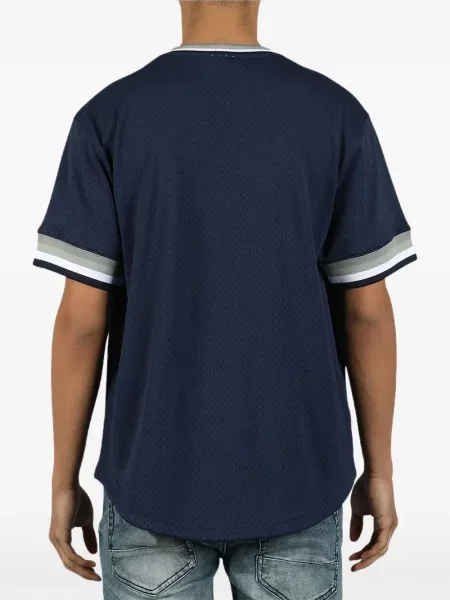 Tricou Mitchell & Ness cu decolteu în V albastru