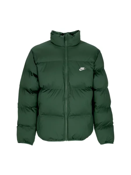 Kurtka puchowa Nike z wysokim kołnierzem biała