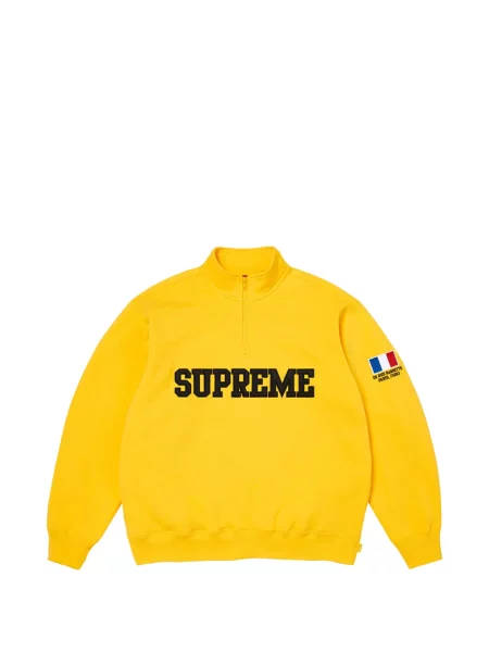 Bluza z kapturem zapinana na zamek Supreme żółty