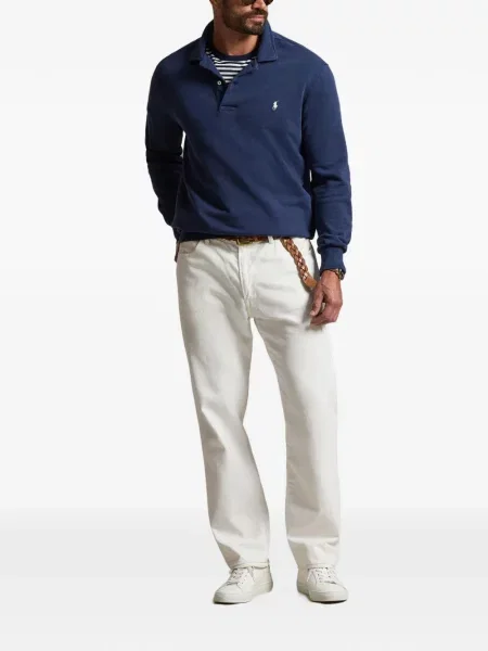 Флийс дълго с яка суитчър Polo Ralph Lauren сиво