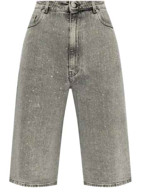 Bermudy Fabiana Filippi z wysoką talią szare