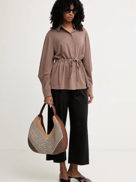 MM by Max Mara Cămașă de damă cu modal PASSO maro