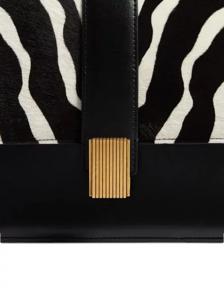 Bodi Khaite s printom sa zebra printom crna
