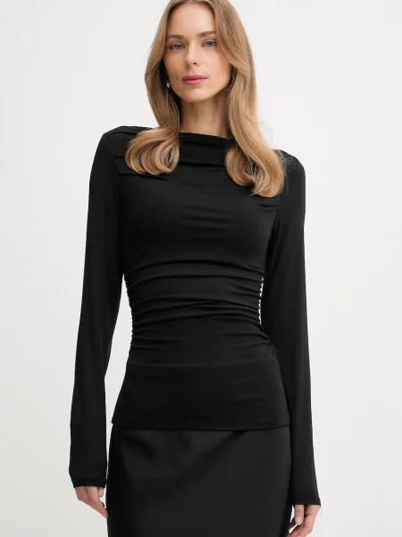 Tričko s dlouhým rukávem United Colors of Benetton černá