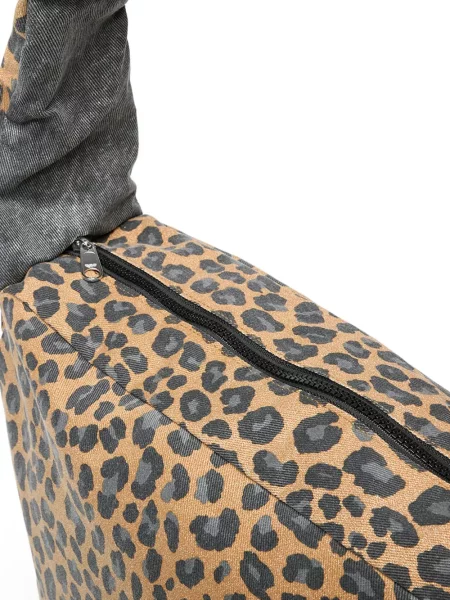 Бягане тениска Adidas с леопардов принт от джърси черно