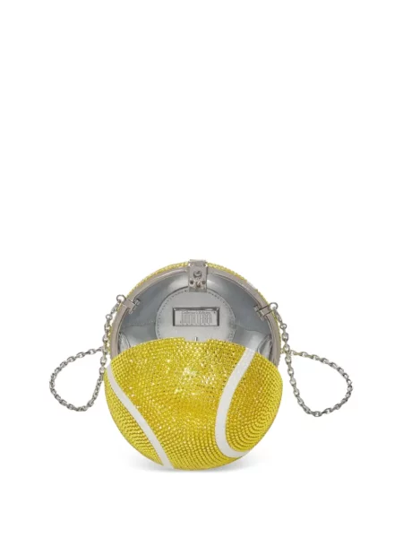 Geantă plic Judith Leiber tenis galben