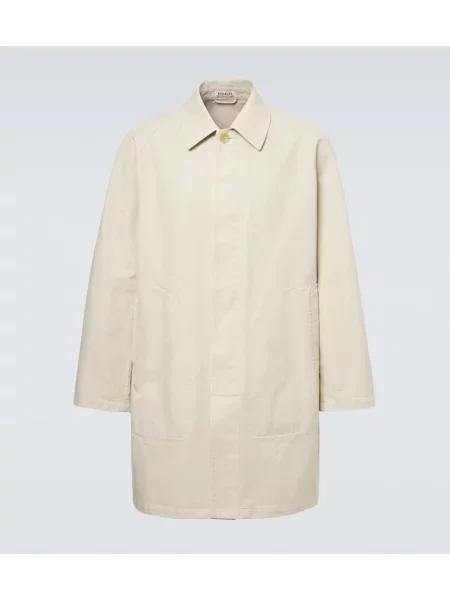 Palton Auralee din țesătură twill bej
